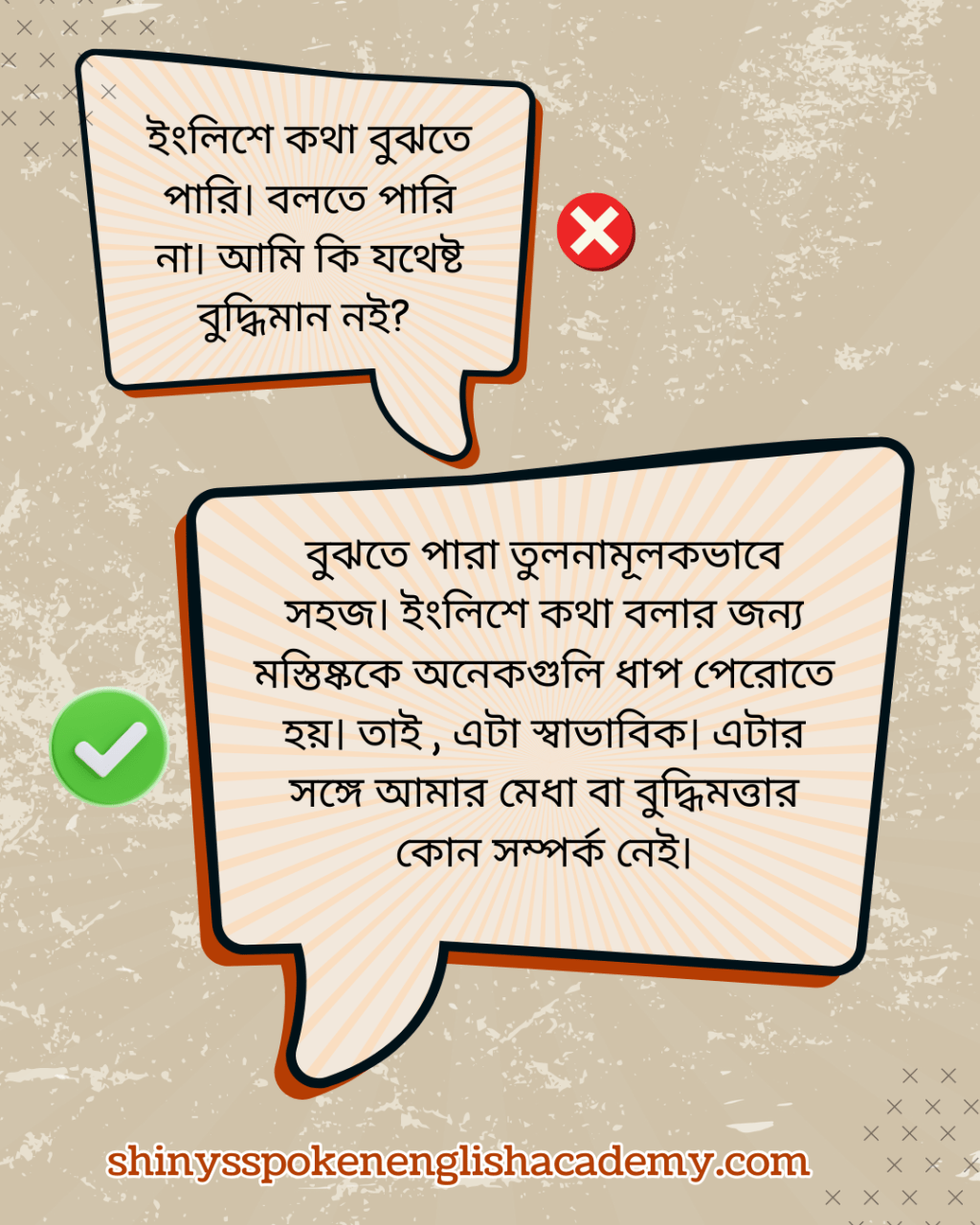 আমি English বুঝতে পারি, তাহলে বলতে পারি না কেন?